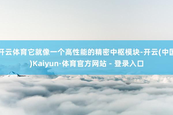 开云体育它就像一个高性能的精密中枢模块-开云(中国)Kaiyun·体育官方网站 - 登录入口