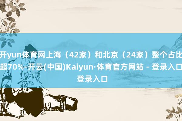 开yun体育网上海（42家）和北京（24家）整个占比超70%-开云(中国)Kaiyun·体育官方网站 - 登录入口